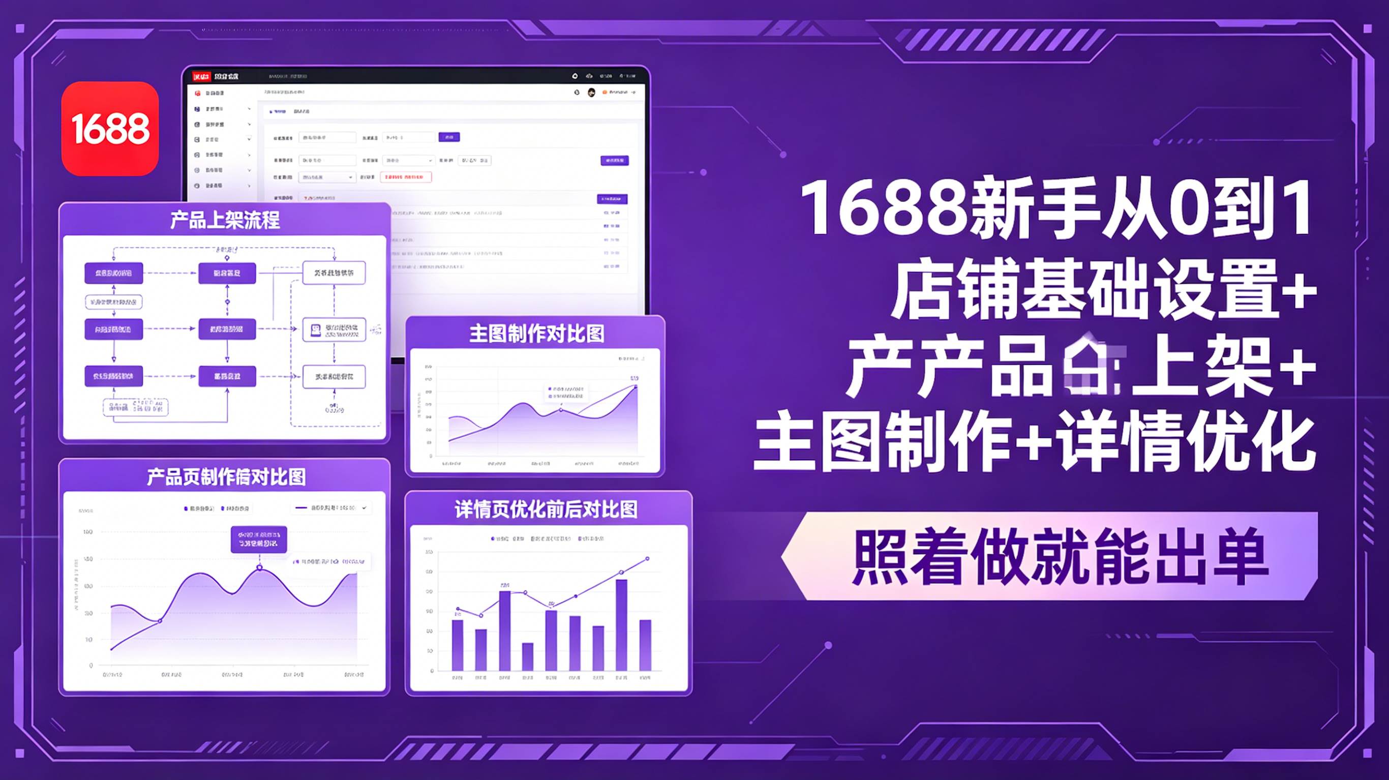 (18848期)1688新手从0到1:店铺基础设置+产品上架+主图制作+详情优化,照着做就能出单 (18848期)1688新手从0到1:店铺基础设置+产品上架+主图制作+详情优化,照着做就能出单