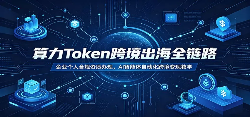 算力Token跨境出海全链路:企业个人合规资质办理,AI智能体自动化跨境变现教学-卓越网创