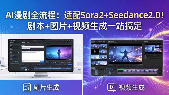 (18400期)AI漫剧全流程:适配Sora2+Seedance2.0!剧本+图片+视频生成一站搞定 (18400期)AI漫剧全流程:适配Sora2+Seedance2.0!剧本+图片+视频生成一站搞定