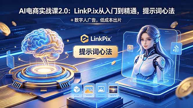 (18655期)AI 电商实战课2.0|LinkPix 从入门到精通,提示词心法 + 数字人广告,低成本出片 (18655期)AI 电商实战课2.0|LinkPix 从入门到精通,提示词心法 + 数字人广告,低成本出片
