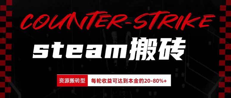 (20275期)Steam搬砖,每轮收益为本金的20-80%,平均每天仅需半小时,新人轻松上手-卓越网创