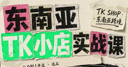 东南亚TK小店实战课(基础+进阶)-卓越网创