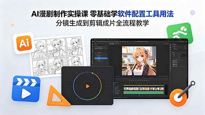 (18605期)AI漫剧制作实操课 零基础学软件配置工具用法 分镜生成到剪辑成片全流程教学 (18605期)AI漫剧制作实操课 零基础学软件配置工具用法 分镜生成到剪辑成片全流程教学
