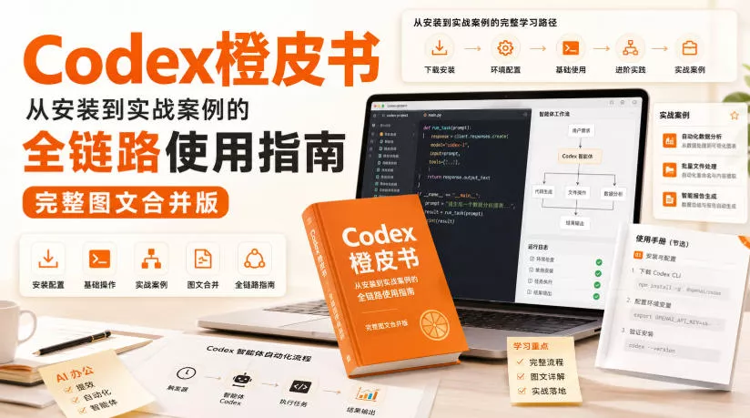 Codex橙皮书,从安装到实战案例的全链路使用指南,完整图文合并版-卓越网创