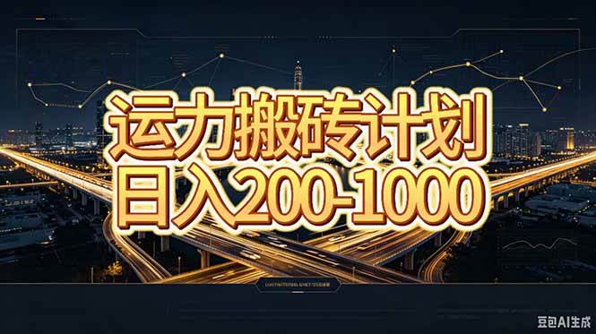(20283期)运力搬砖,风口项目。当日收益稳定200-1000。 每天仅需一小时,新人轻松上手。-卓越网创