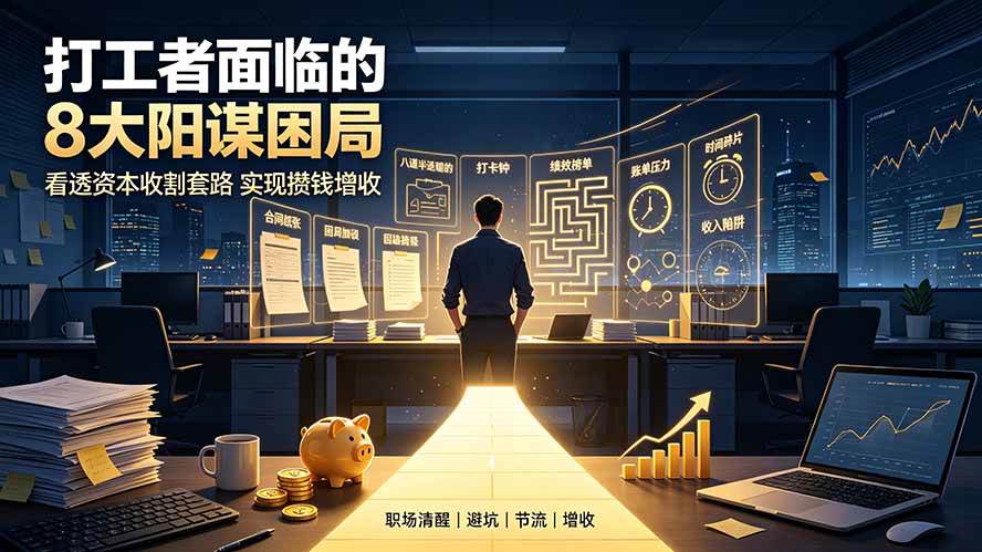 （19448期）付费文章：打工者面临的8大阳谋困局，看透资本收割套路实现攒钱增收-卓越网创