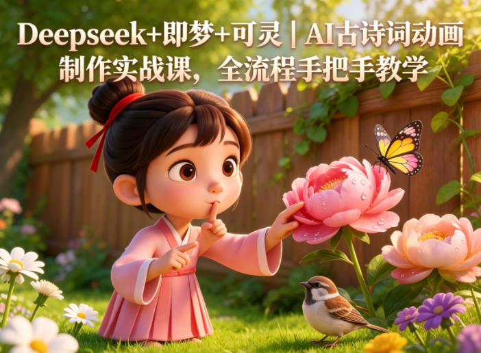 Deepseek+即梦+可灵|AI古诗词动画制作实战课,全流程手把手教学 Deepseek+即梦+可灵|AI古诗词动画制作实战课,全流程手把手教学