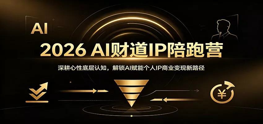 2026 AI财道IP陪跑营:深耕心性底层认知,解锁AI赋能个人IP商业变现新路径-卓越网创