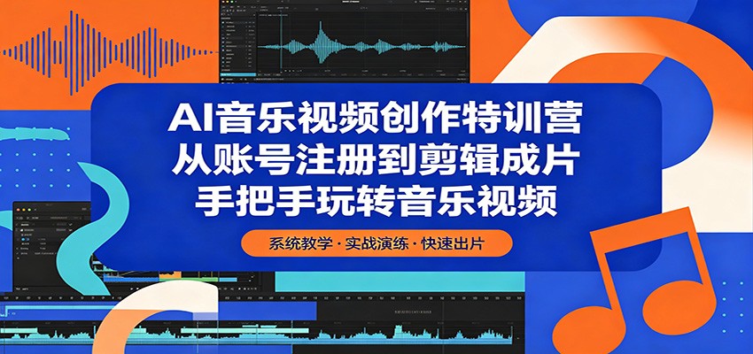 AI音乐视频创作特训营:从账号注册到剪辑成片,手把手玩转音乐视频 AI音乐视频创作特训营:从账号注册到剪辑成片,手把手玩转音乐视频