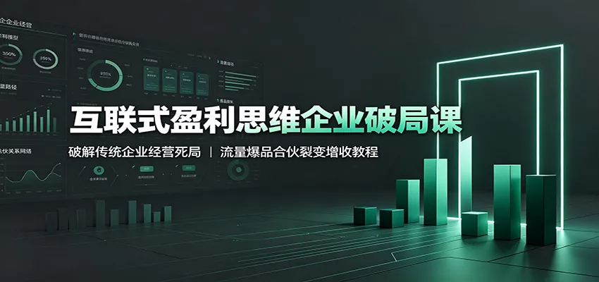 互联式盈利思维企业破局课:破解传统企业经营死局,流量爆品合伙裂变增收教程-卓越网创