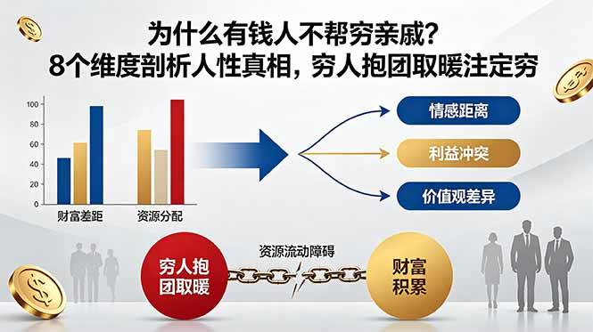 （18932期）付费文章：为什么有钱人不帮穷亲戚？8个维度剖析人性真相，穷人抱团取暖注定穷-卓越网创