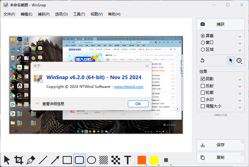 截图神器 WinSnap v6.2.4.0绿色版-卓越网创