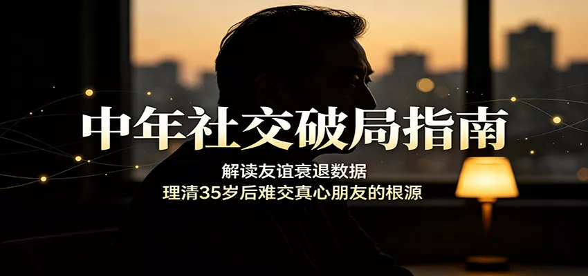 中年社交破局指南:解读友谊衰退数据,理清35岁后难交真心朋友的根源-卓越网创