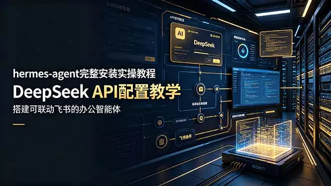 hermes-agent完整安装实操教程,DeepSeek API配置教学,搭建可联动飞书的办公智能体 hermes-agent完整安装实操教程,DeepSeek API配置教学,搭建可联动飞书的办公智能体