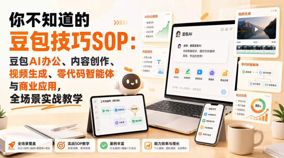 你不知道的豆包技巧SOP:豆包AI办公、内容创作、视频生成、零代码智能体与商业应用,全场景实战教学 你不知道的豆包技巧SOP:豆包AI办公、内容创作、视频生成、零代码智能体与商业应用,全场景实战教学