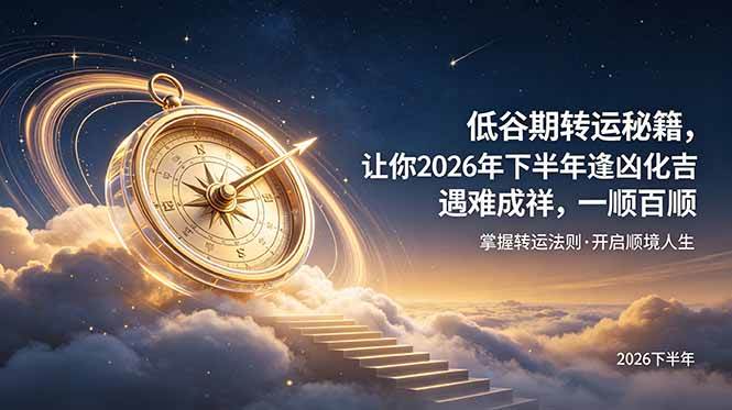 (19024期)付费文章:低谷期转运秘籍,让你2026年下半年逢凶化吉,遇难成祥,一顺百顺。 (19024期)付费文章:低谷期转运秘籍,让你2026年下半年逢凶化吉,遇难成祥,一顺百顺。
