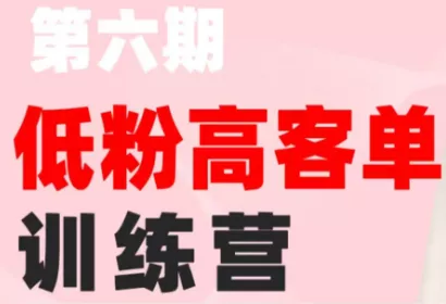 珠丽Julie·小红书低粉高客单训练营(第六期)-卓越网创