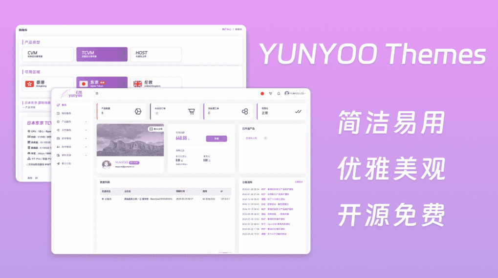 魔方财务系统 YUNYOO财务系统 新秀魔方收银系统 购物车+会员中心模板-卓越网创