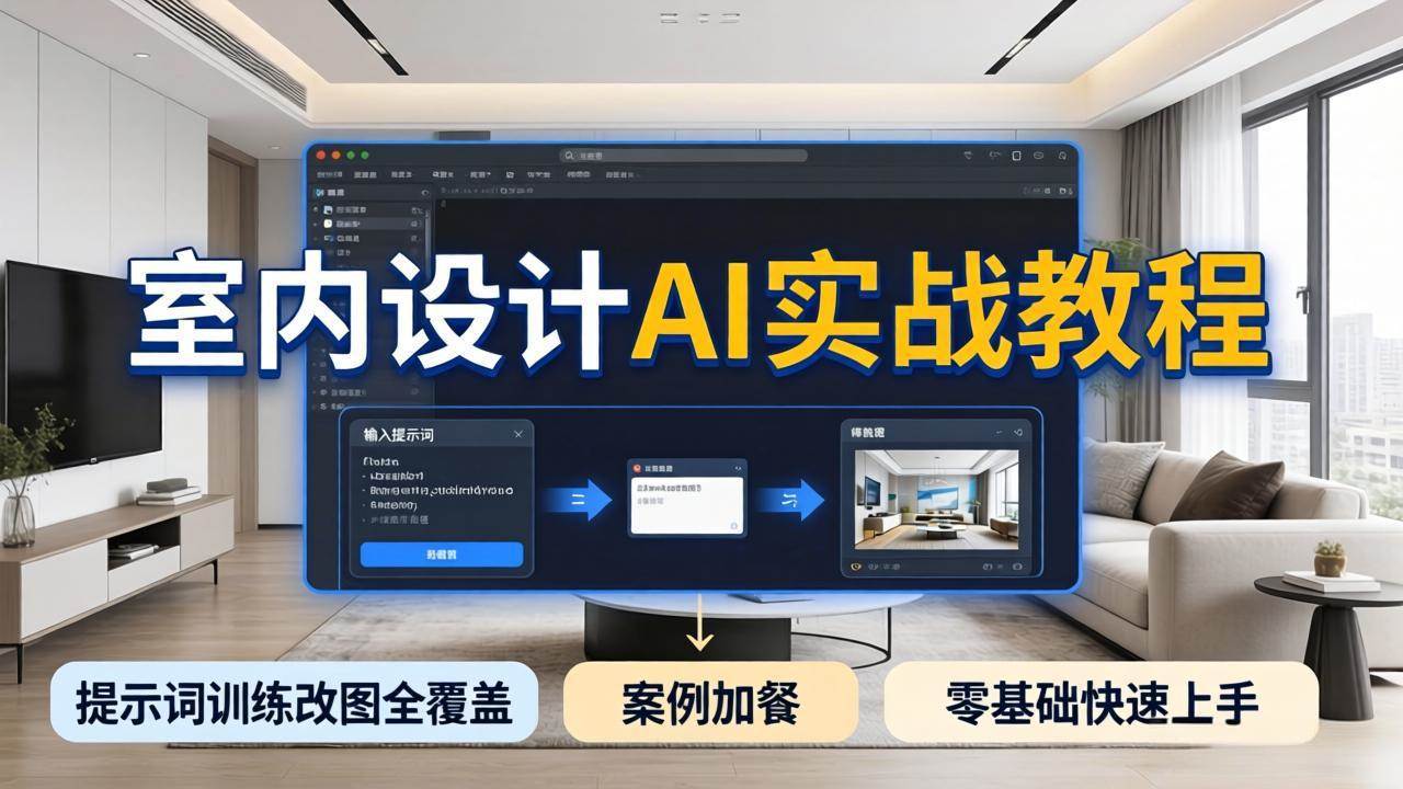 (18216期)2026室内设计AI实战教程,提示词训练改图全覆盖,搭配案例加餐,零基础也能快速上手 (18216期)2026室内设计AI实战教程,提示词训练改图全覆盖,搭配案例加餐,零基础也能快速上手