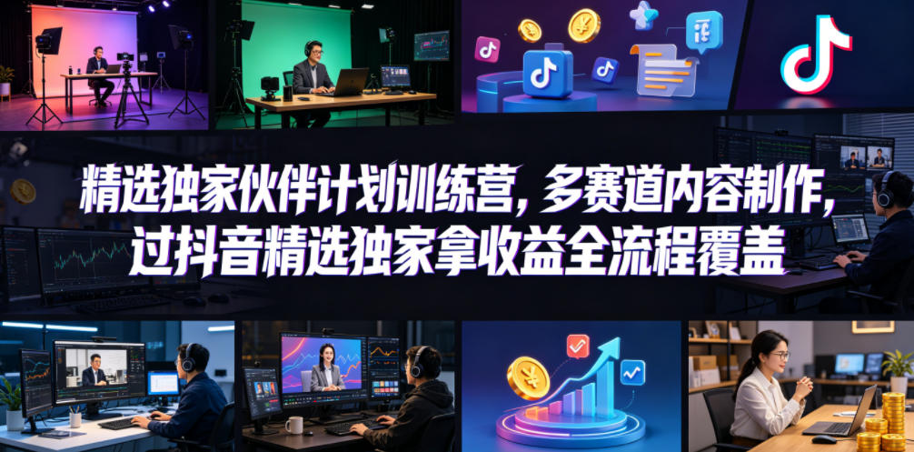 小豁食堂精选独家伙伴计划训练营,多赛道内容制作,过抖音精选独家拿收益全流程覆盖 小豁食堂精选独家伙伴计划训练营,多赛道内容制作,过抖音精选独家拿收益全流程覆盖