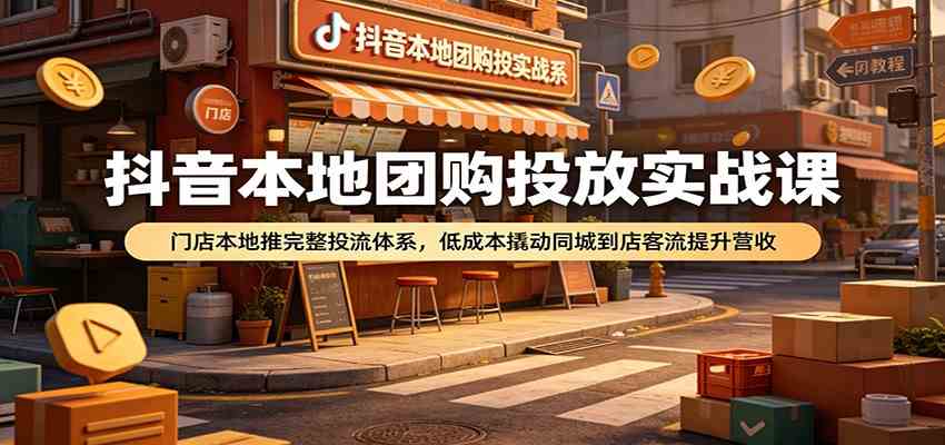 抖音本地团购投放实战课:门店本地推完整投流体系,低成本撬动同城到店客流提升营收 抖音本地团购投放实战课:门店本地推完整投流体系,低成本撬动同城到店客流提升营收