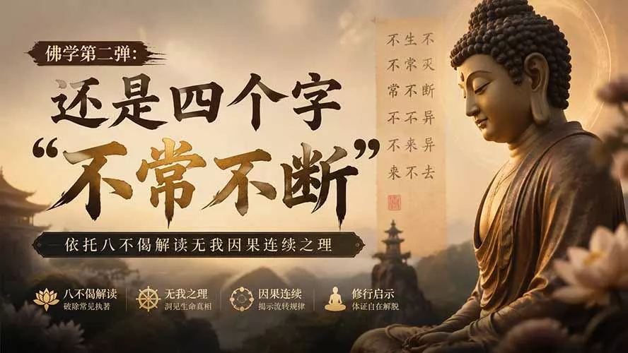 付费文章：佛学第二弹：还是四个字“不常不断”依托八不偈解读无我因果连续之理-卓越网创