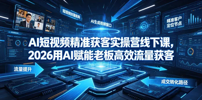 宝儿姐·AI短视频精准获客实操营6月10-14号线下课(价值4980元)-卓越网创