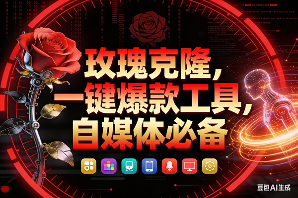 （17912期）玫瑰克隆工具，鲁大魔ai软件，自媒体神器，一键爆款，50多个功能，详细教程。-卓越网创
