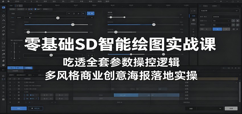零基础SD智能绘图实战课:吃透全套参数操控逻辑,多风格商业创意海报落地实操-卓越网创