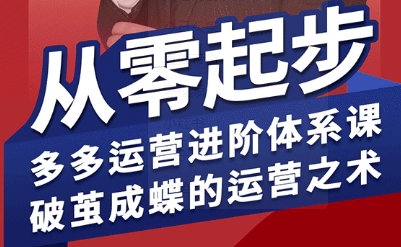 拼多多运营进阶系统课,从零起步,多多运营进阶体系课,破茧成蝶的运营之术(更新26年4月) 拼多多运营进阶系统课,从零起步,多多运营进阶体系课,破茧成蝶的运营之术(更新26年4月)