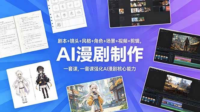 (18734期)剧本+镜头+风格+角色+场景+视频+剪辑,一套课强化AI漫剧核心能力 (18734期)剧本+镜头+风格+角色+场景+视频+剪辑,一套课强化AI漫剧核心能力