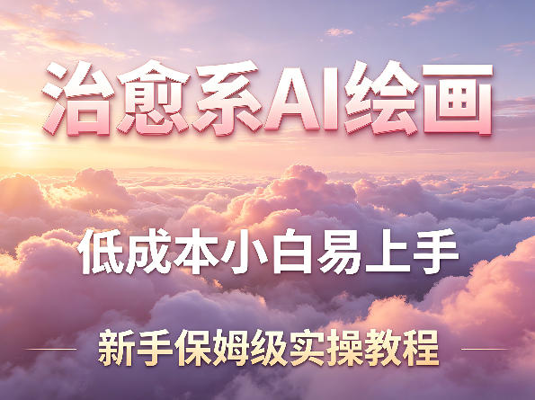 治愈系AI绘画提示词项目，低成本小白易上手，每天10分钟，新手保姆级实操教程-卓越网创