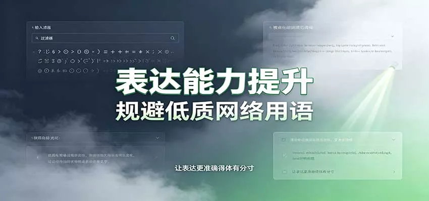 表达能力提升:语言塑造思想逻辑,规避低质网络用语,强化心智感知-卓越网创