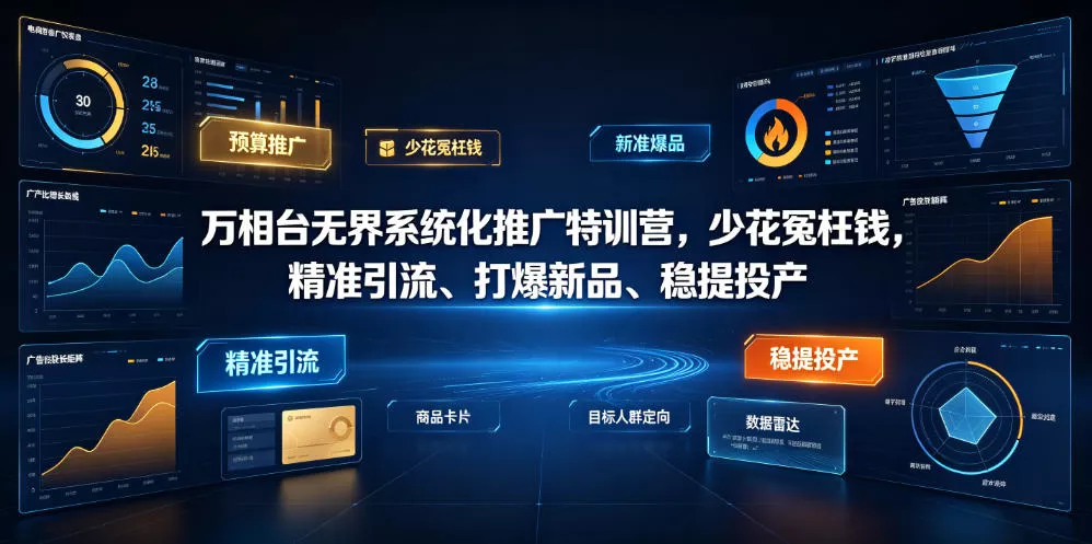 万相台无界系统化推广特训营VI0.0,少花冤枉钱,精准引流、打爆新品、稳提投产(全程录音+字幕) 万相台无界系统化推广特训营VI0.0,少花冤枉钱,精准引流、打爆新品、稳提投产(全程录音+字幕)