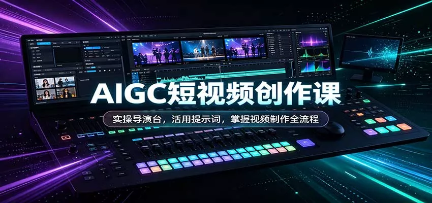 AIGC短视频创作课:实操导演台,活用提示词,掌握视频制作全流程-卓越网创