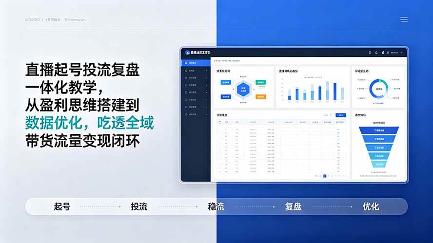 (19241期)直播起号投流复盘一体化教学,从盈利思维搭建到数据优化,吃透全域带货流量变现闭环 (19241期)直播起号投流复盘一体化教学,从盈利思维搭建到数据优化,吃透全域带货流量变现闭环