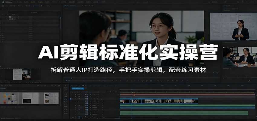 AI剪辑标准化实操营:拆解普通人IP打造路径,手把手实操剪辑,配套练习素材 AI剪辑标准化实操营:拆解普通人IP打造路径,手把手实操剪辑,配套练习素材