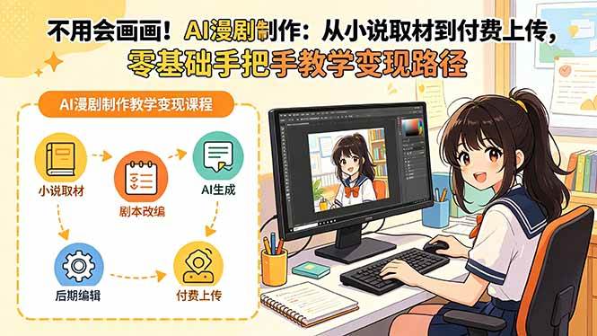 (19429期)不用会画画!AI漫剧制作:从小说取材到付费上传,零基础手把手教学变现路径(更新) (19429期)不用会画画!AI漫剧制作:从小说取材到付费上传,零基础手把手教学变现路径(更新)