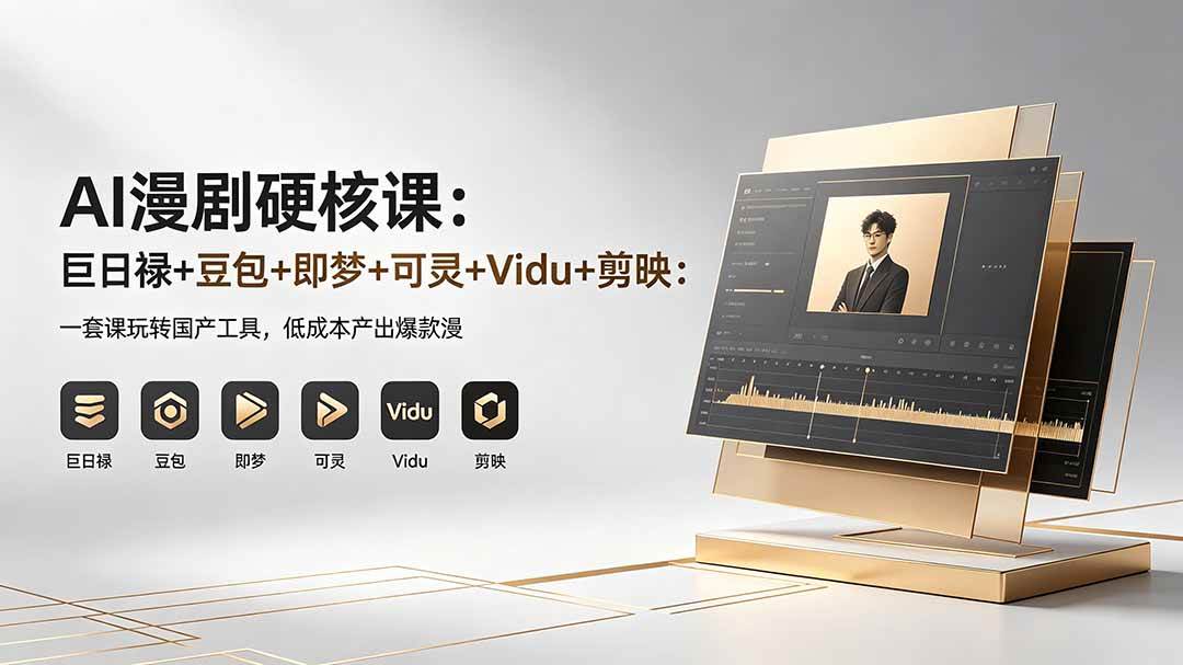(18280期)AI漫剧硬核课:巨日禄+豆包+即梦+可灵+Vidu+剪映:一套课玩转国产工具,低成本产出爆款漫剧 (18280期)AI漫剧硬核课:巨日禄+豆包+即梦+可灵+Vidu+剪映:一套课玩转国产工具,低成本产出爆款漫剧