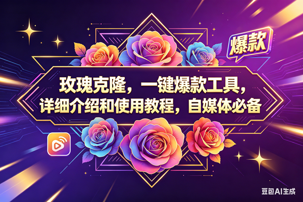 （18163期）玫瑰克隆，一键爆款工具，ai智能体，自媒体神器，60多个功能教程-卓越网创