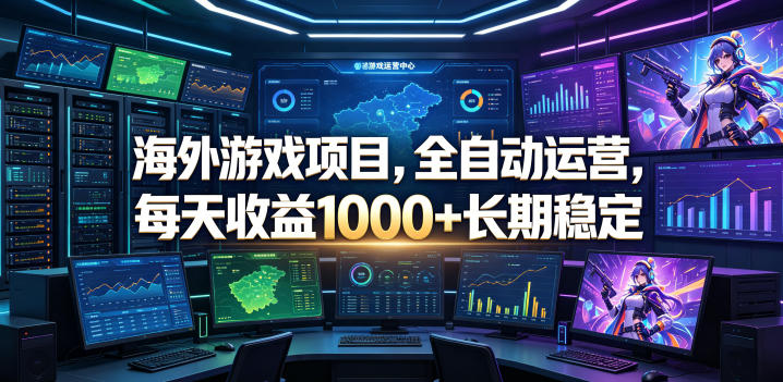 海外游戏项目,全自动运营,每天收益1000+长期稳定【揭秘】 海外游戏项目,全自动运营,每天收益1000+长期稳定【揭秘】