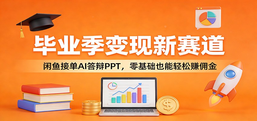 毕业季变现新赛道：闲鱼接单AI答辩PPT，零基础也能轻松赚佣金-卓越网创