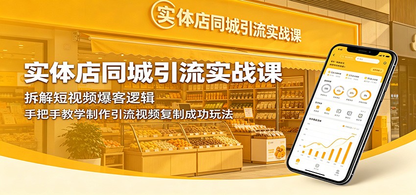 实体店同城引流实战课:拆解短视频爆客逻辑,手把手教学制作引流视频复制成功玩法 实体店同城引流实战课:拆解短视频爆客逻辑,手把手教学制作引流视频复制成功玩法