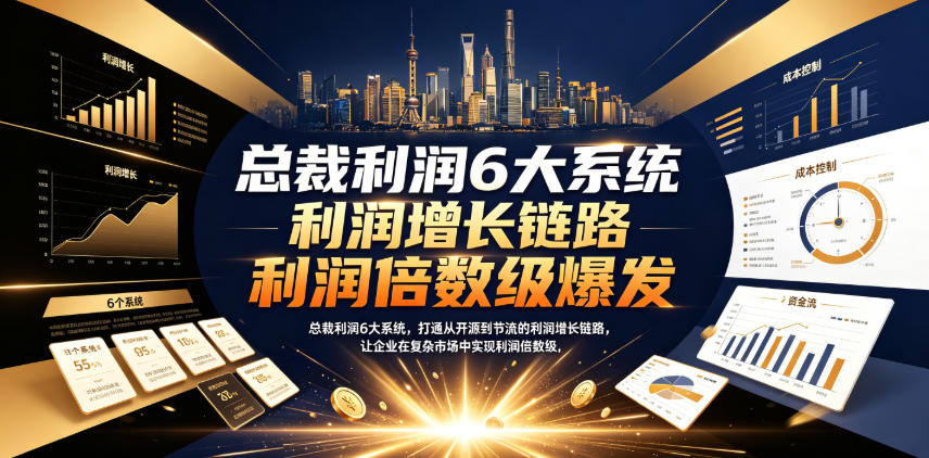 总裁利润6大系统，打通从开源到节流的利润增长链路，让企业在复杂市场中实现利润倍数级爆发-卓越网创