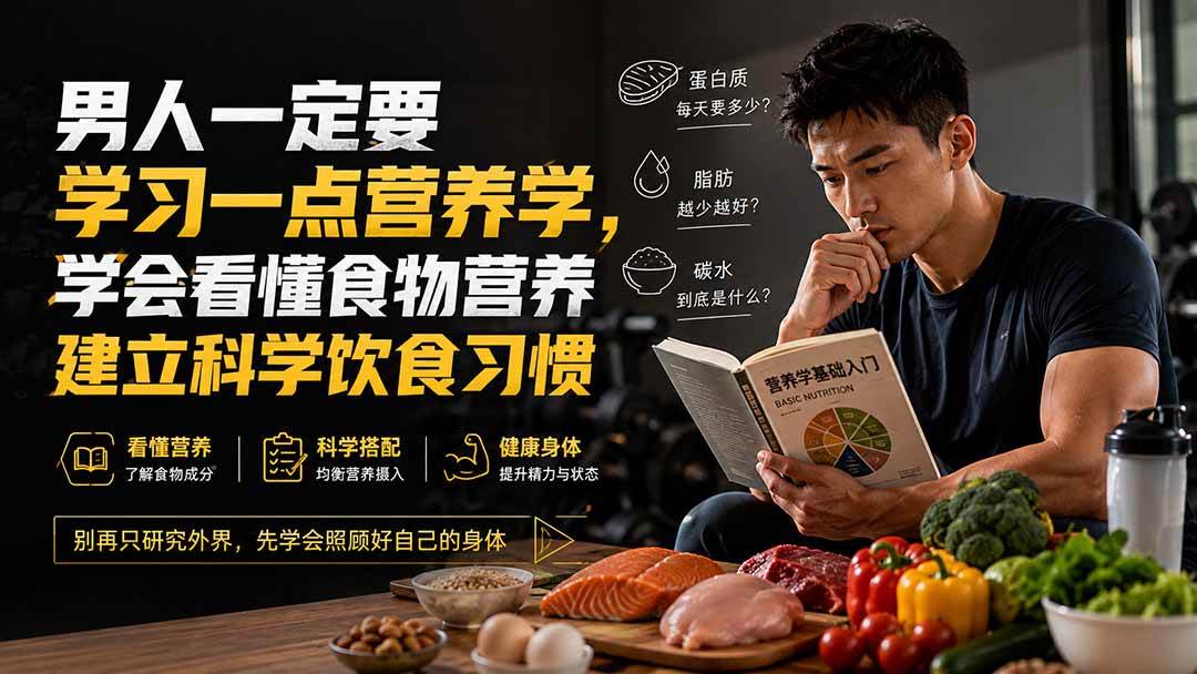 （20055期）付费文章：男人一定要学习一点营养学，学会看懂食物营养建立科学饮食习惯-卓越网创