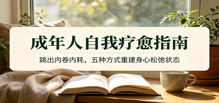 成年人自我疗愈指南:跳出内卷内耗,五种方式重建身心松弛状态-卓越网创