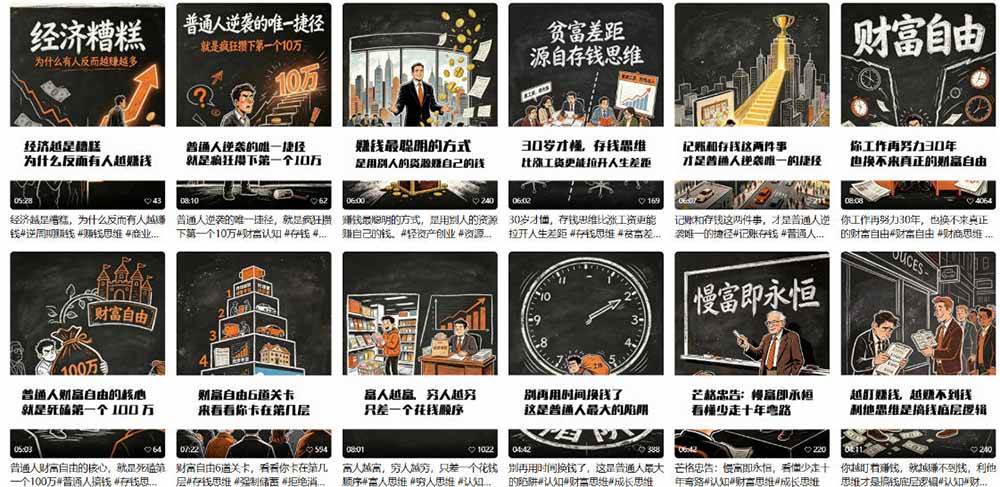 (19515期)AI书单财富书籍图文解读:手绘黑白风格×一键直出×几十条视频跑1000单×全流程拆解×新手可上手 (19515期)AI书单财富书籍图文解读:手绘黑白风格×一键直出×几十条视频跑1000单×全流程拆解×新手可上手
