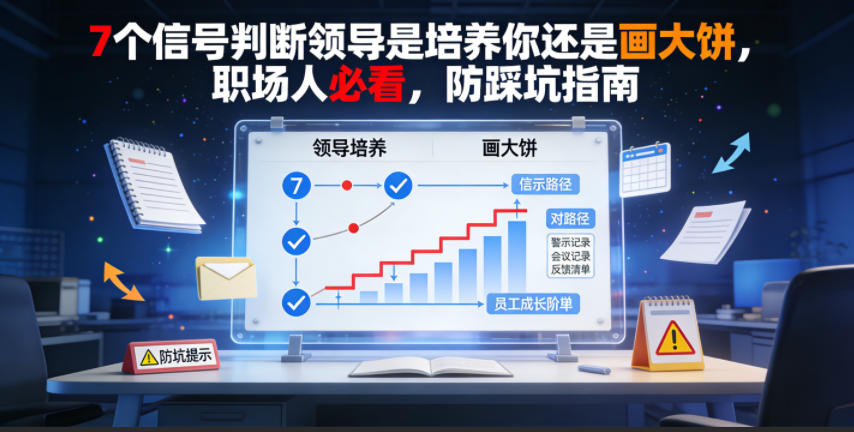 付费文章:7个信号判断领导是培养你还是画大饼,职场人必看,防踩坑指南 付费文章:7个信号判断领导是培养你还是画大饼,职场人必看,防踩坑指南
