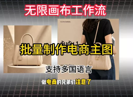 无限画布工作流搭建教程，一键电商主图批量制作，批量下载，支持多国语言-卓越网创