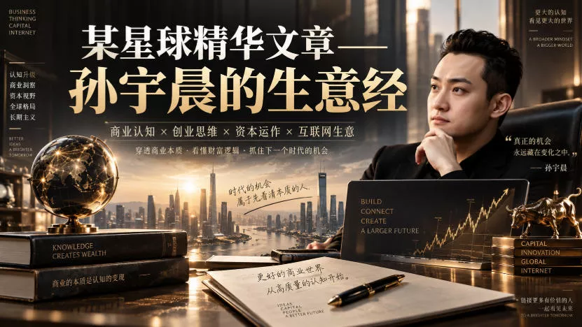 某星球精华文章——孙宇晨的生意经-卓越网创